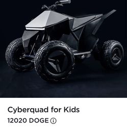 NEW IN BOX SOLD-OUT Tesla kid Cyber Quad  Thumbnail