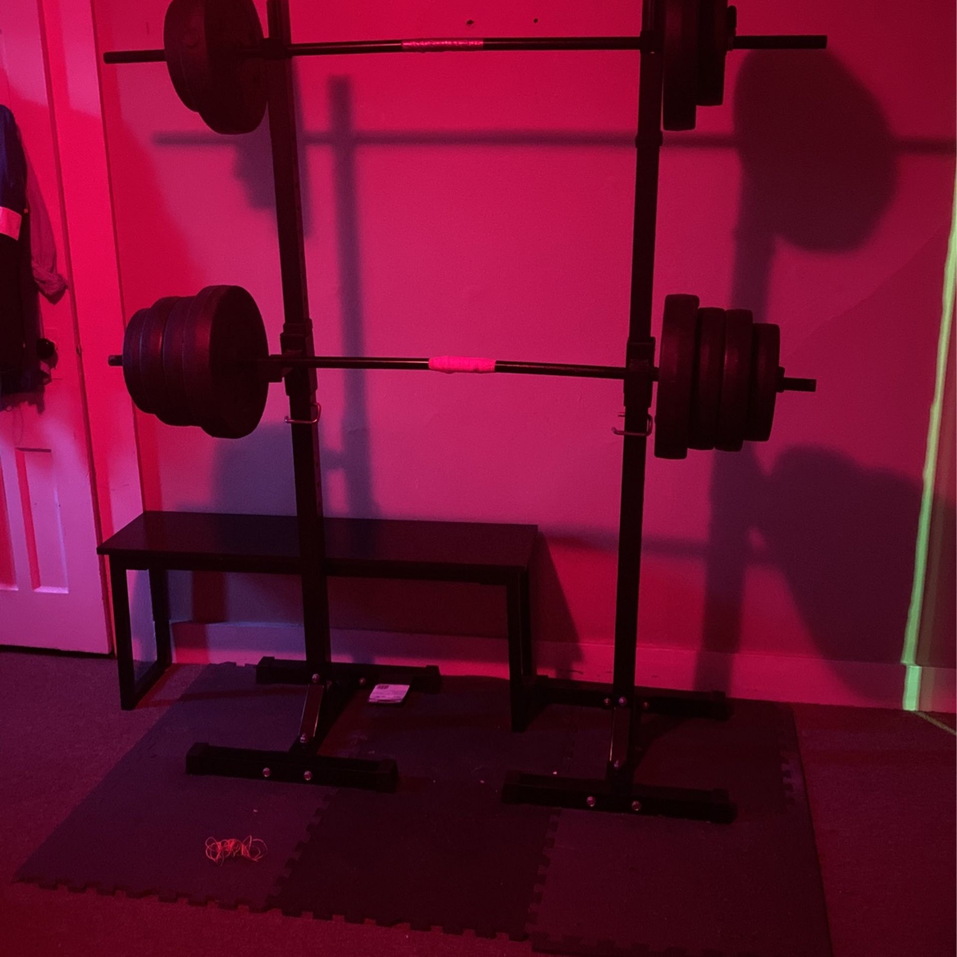 Adjustable Squat Rack/ Barbell Holder For benching