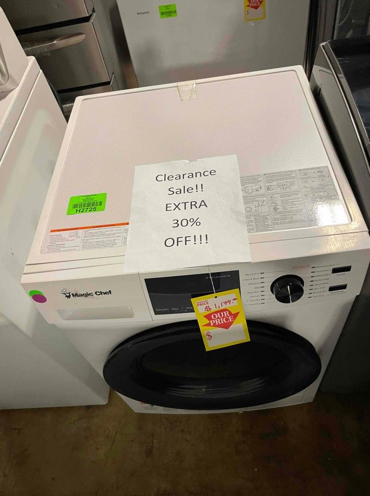 MAGIC CHEF MCSCWD27W5 All in One Ventless and Washer Dryer Combo for
