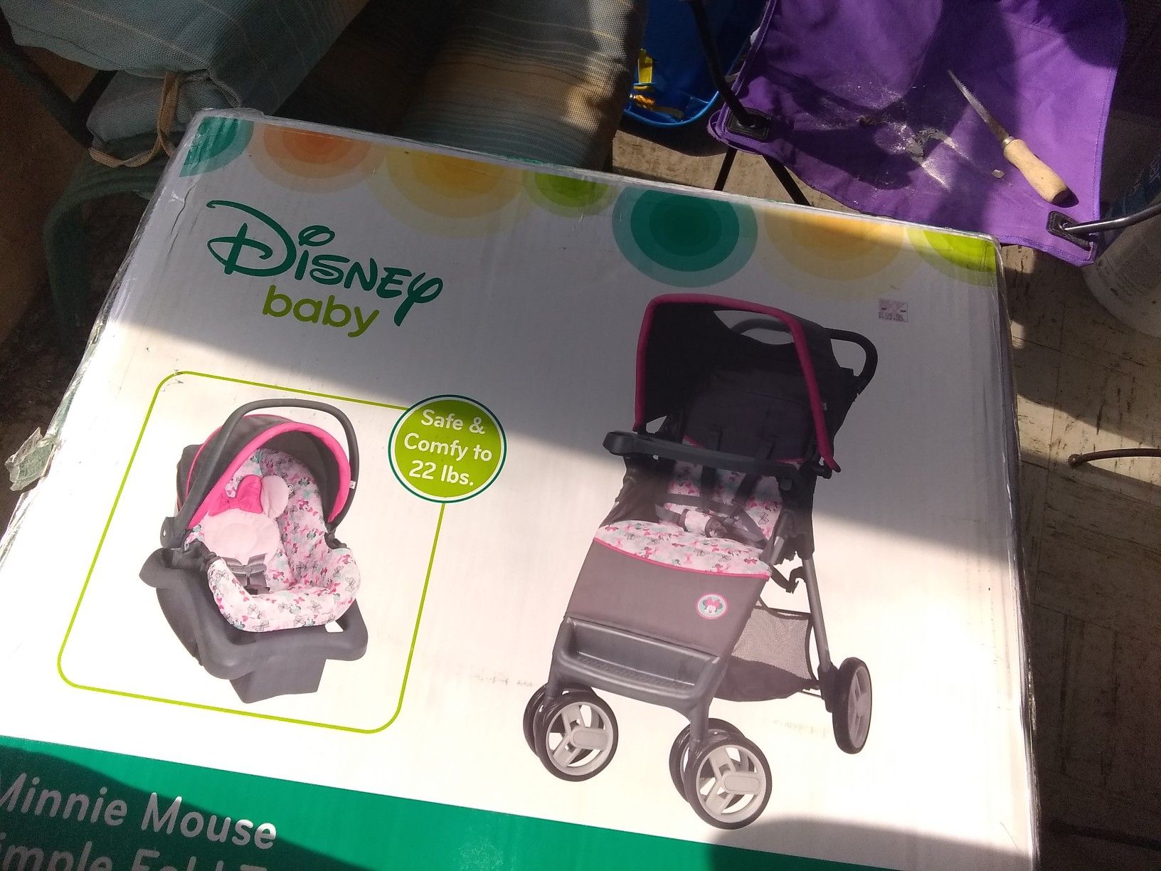 Minnie mouse stroller & car seat