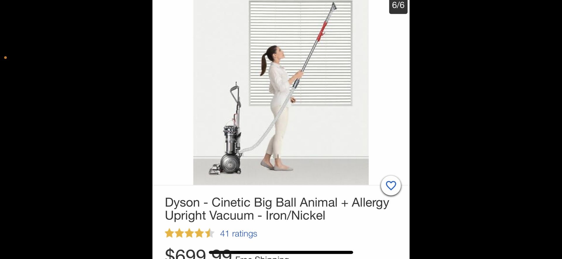 DYSON - CINETIC BIG BALL ANIMAL + ALLERGY UPRIGHT VACUUM - IRON/NICKE Sells For $700 On eBay