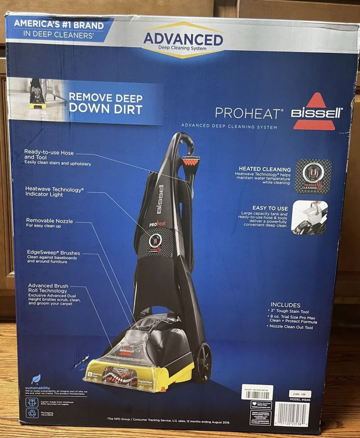 BISSELL Proheat Advanced Full-Size Carpet Cleaner Carpet Washer 1846 New