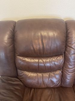 Leather Electric Reclining Couch & Loveseat  Thumbnail