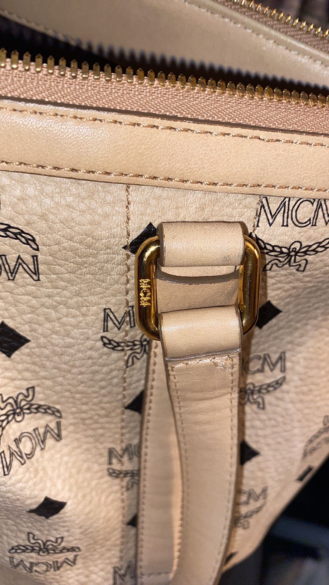 MCM Viesto Tote Bag, Gold