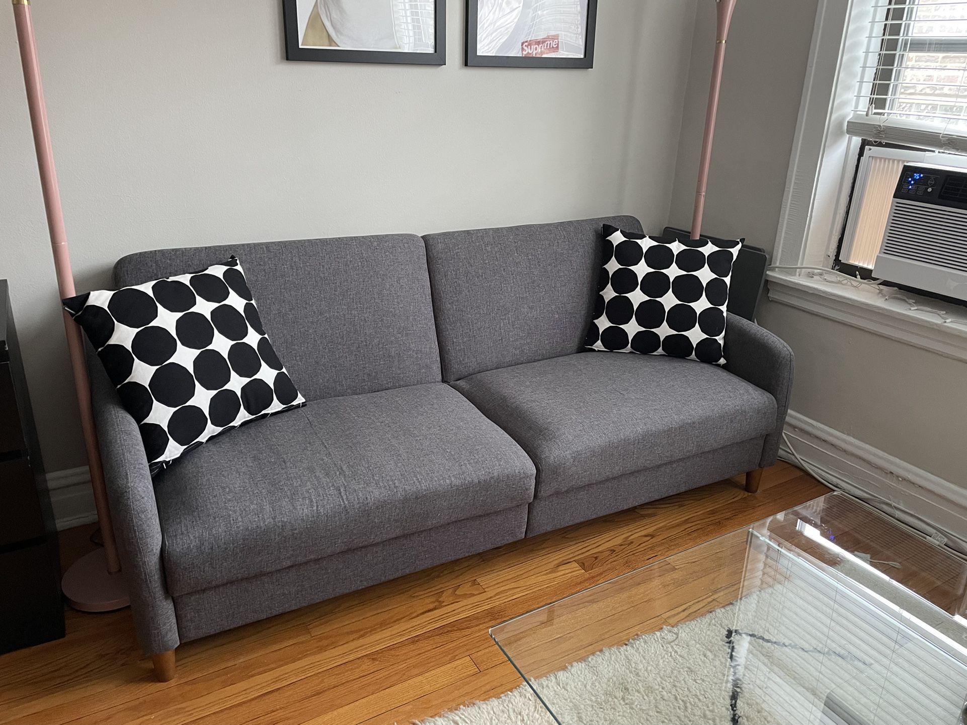 Modern Grey Sleeper Couch