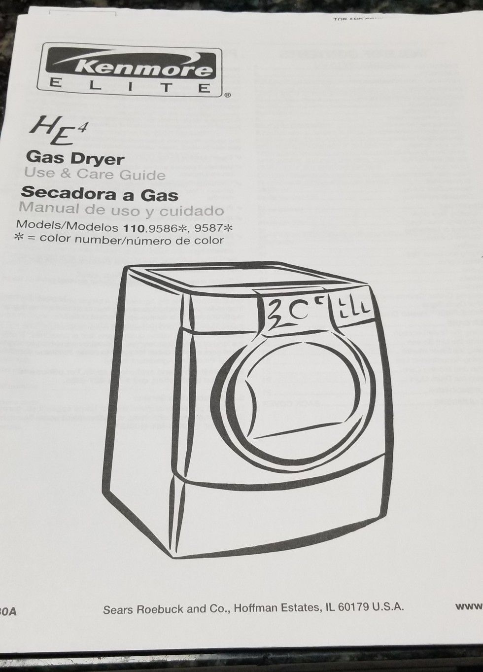 Kenmore Elite Smartheat QuietPak9 HE4 Gas Dryer for Sale in Grayslake