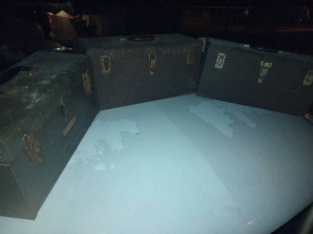 Three Metal Vintage Tool Boxes For Sale. Asking $40 Each. Serious Inquiries Only.