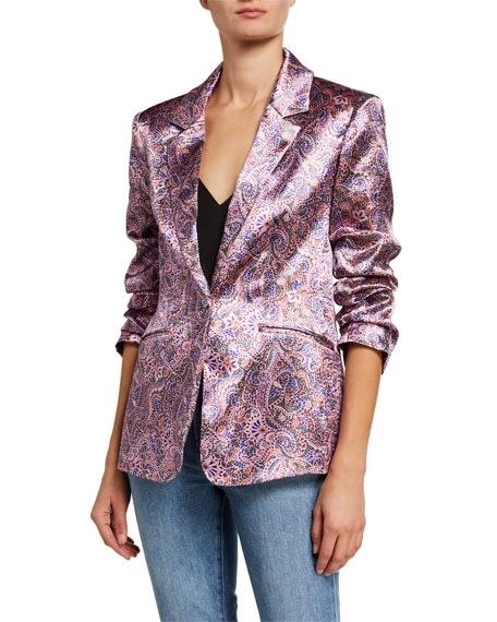 Blazer Pink Jacquard Size 0 New
