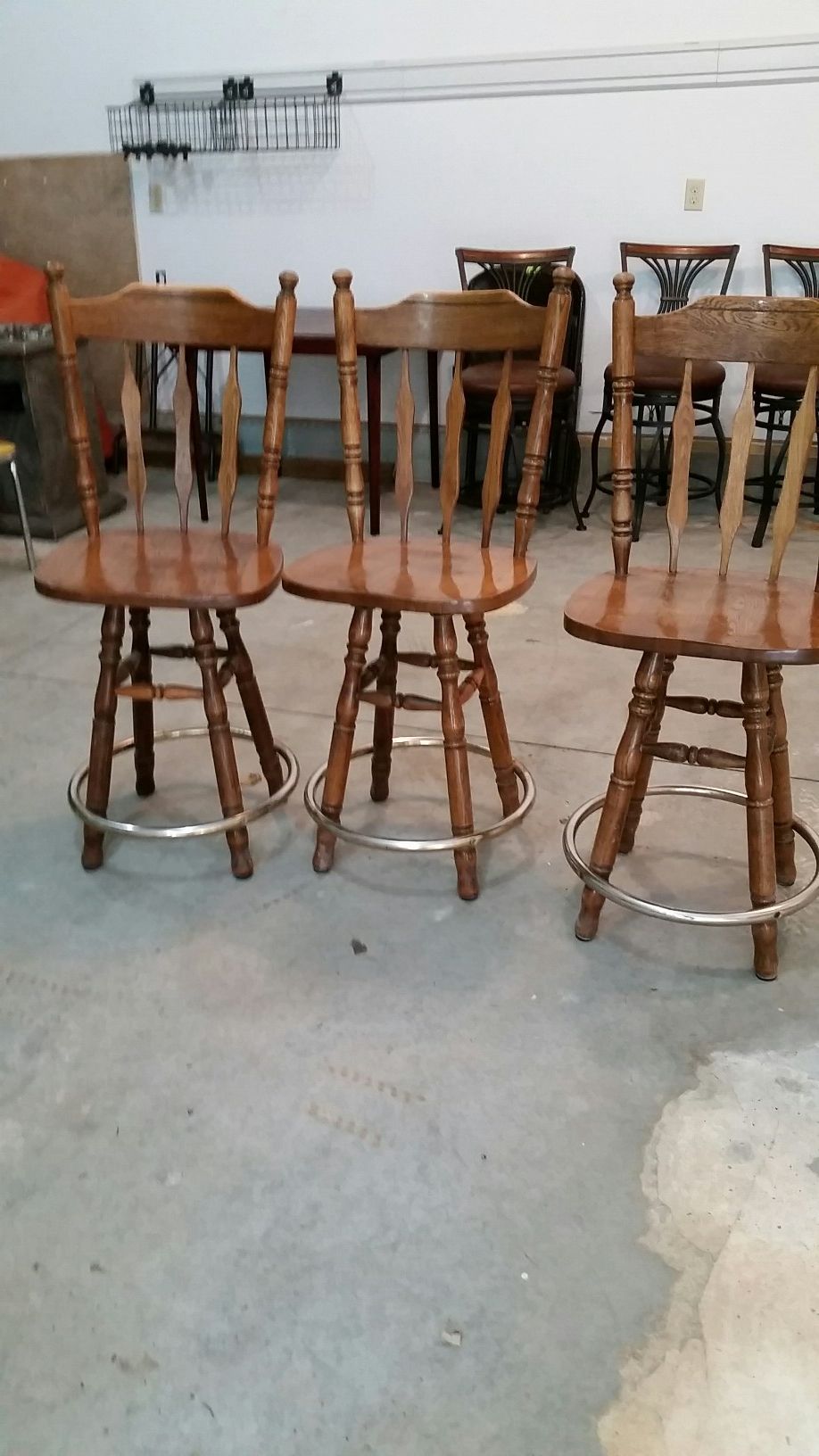 Oak bar stools
