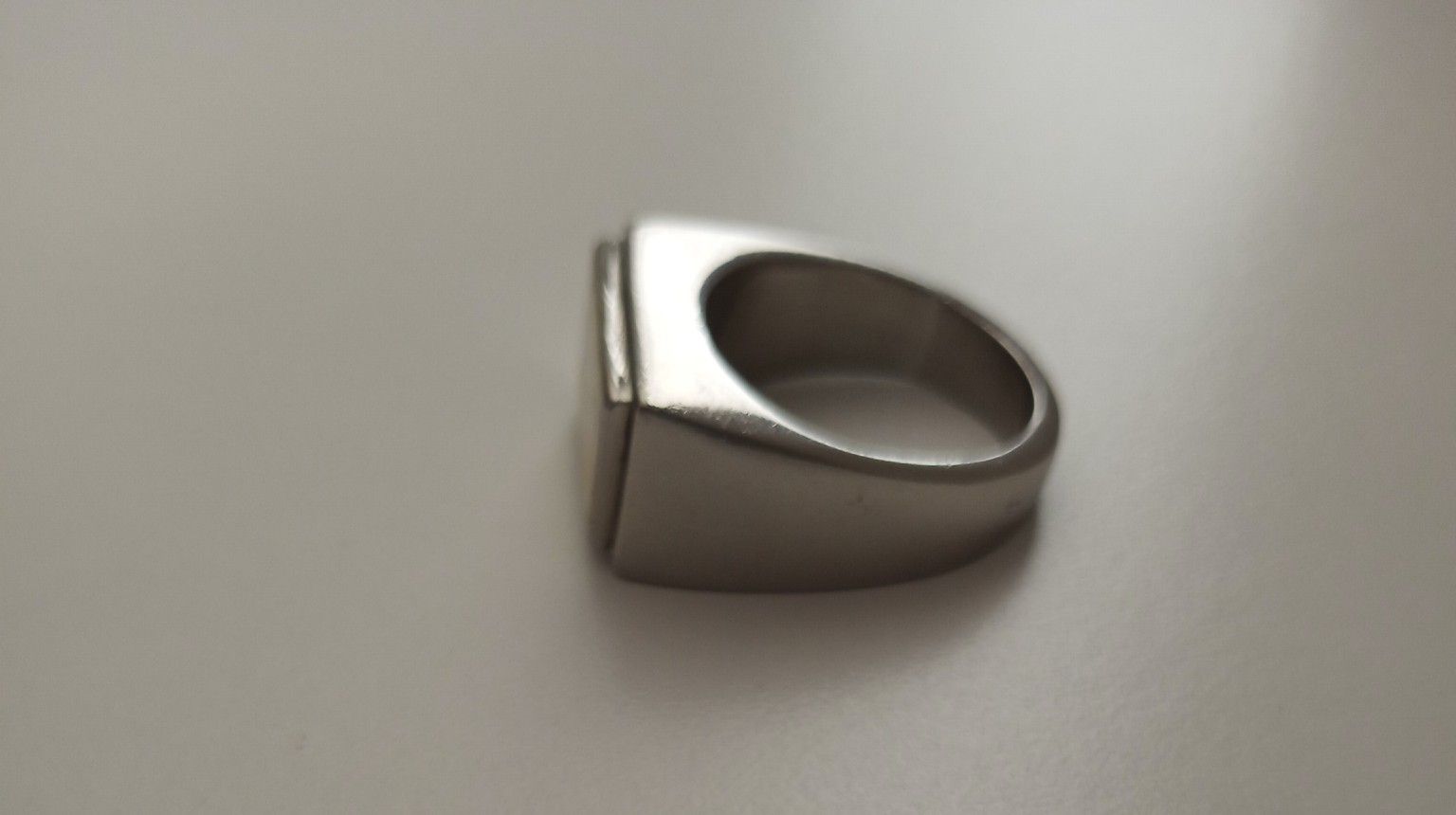 Chain Necklace And Ring For Men In Stainless Steel, Ring In Gold Plated Steel