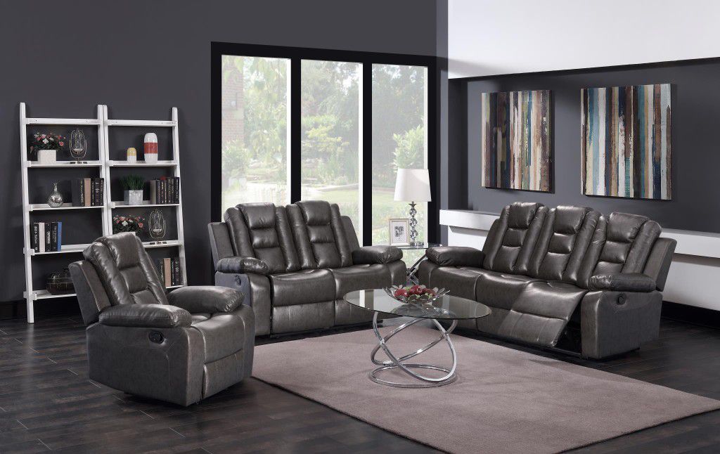🌼GT Dark Gray Reclining Living Room Set

Next Day Delivery 🚛