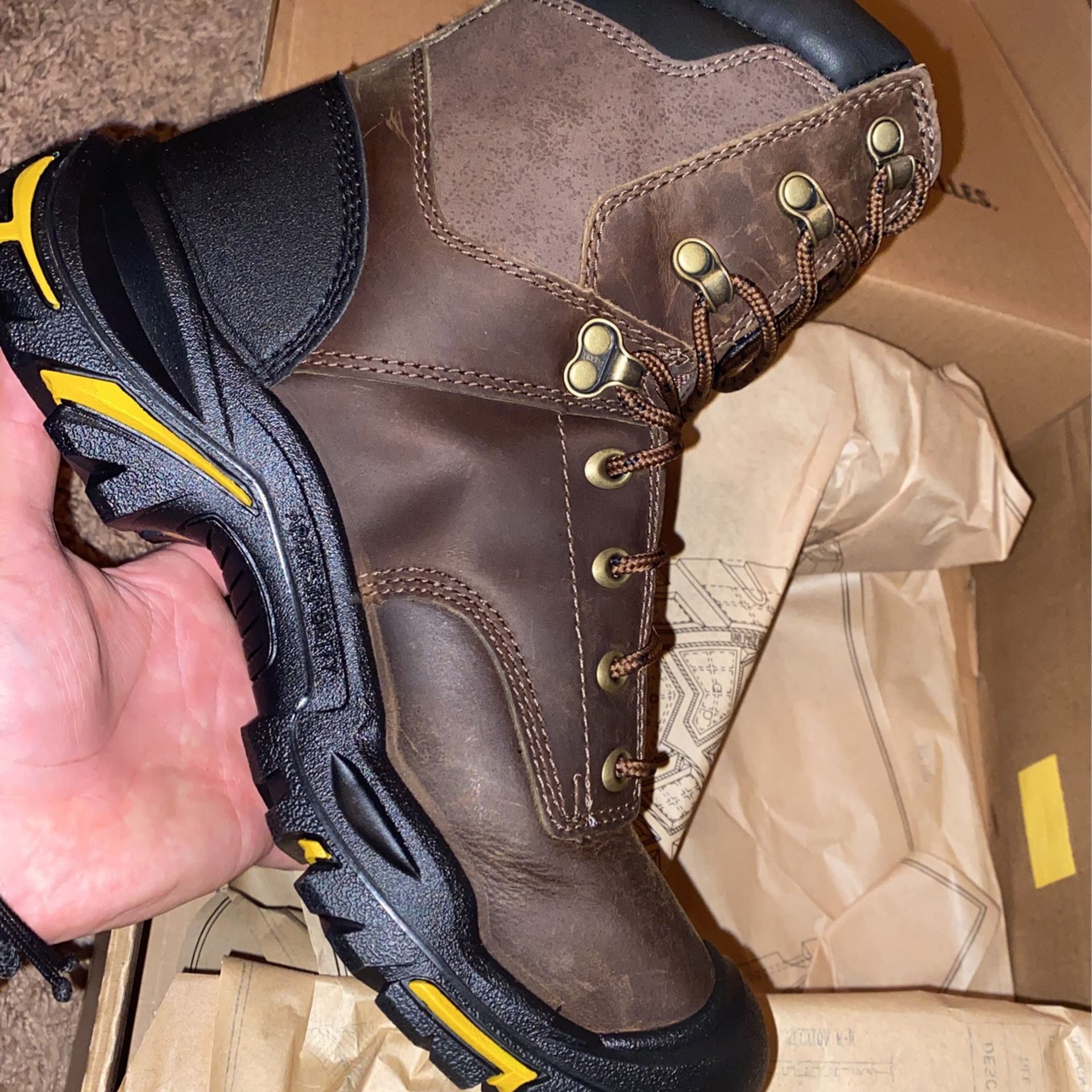 Keen Steel Boots, Brown, Size 7 & 7.5