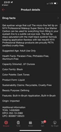 NYX Makeup Super Skinny Eye Marker In Carbon Black Thumbnail