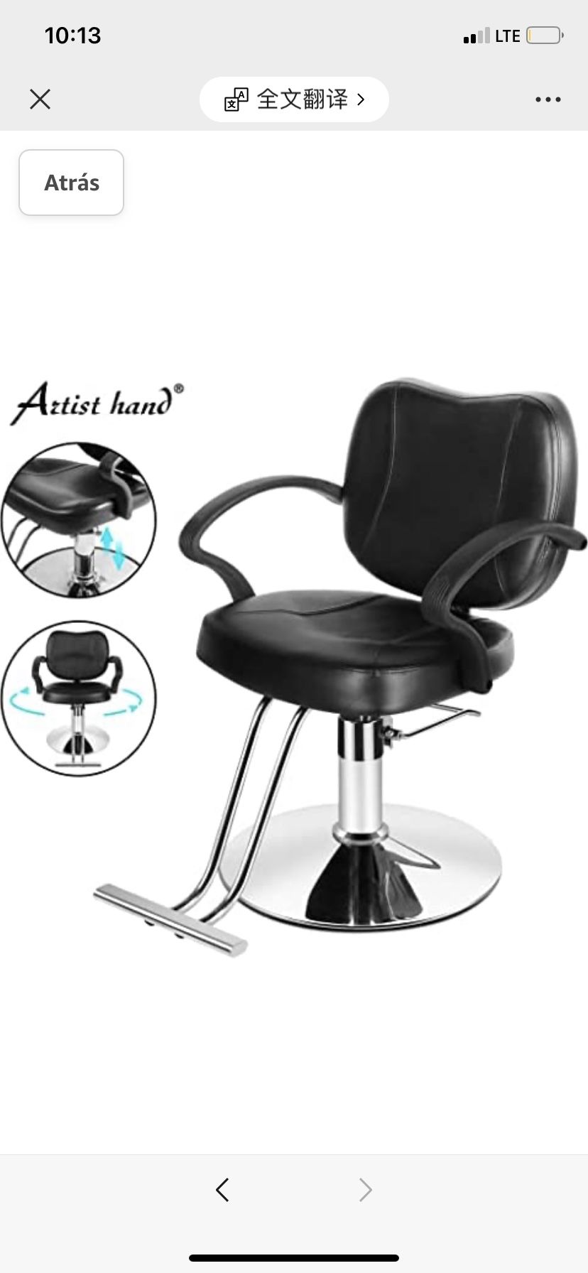 Hairdresser's hand-held hairdressing chair
