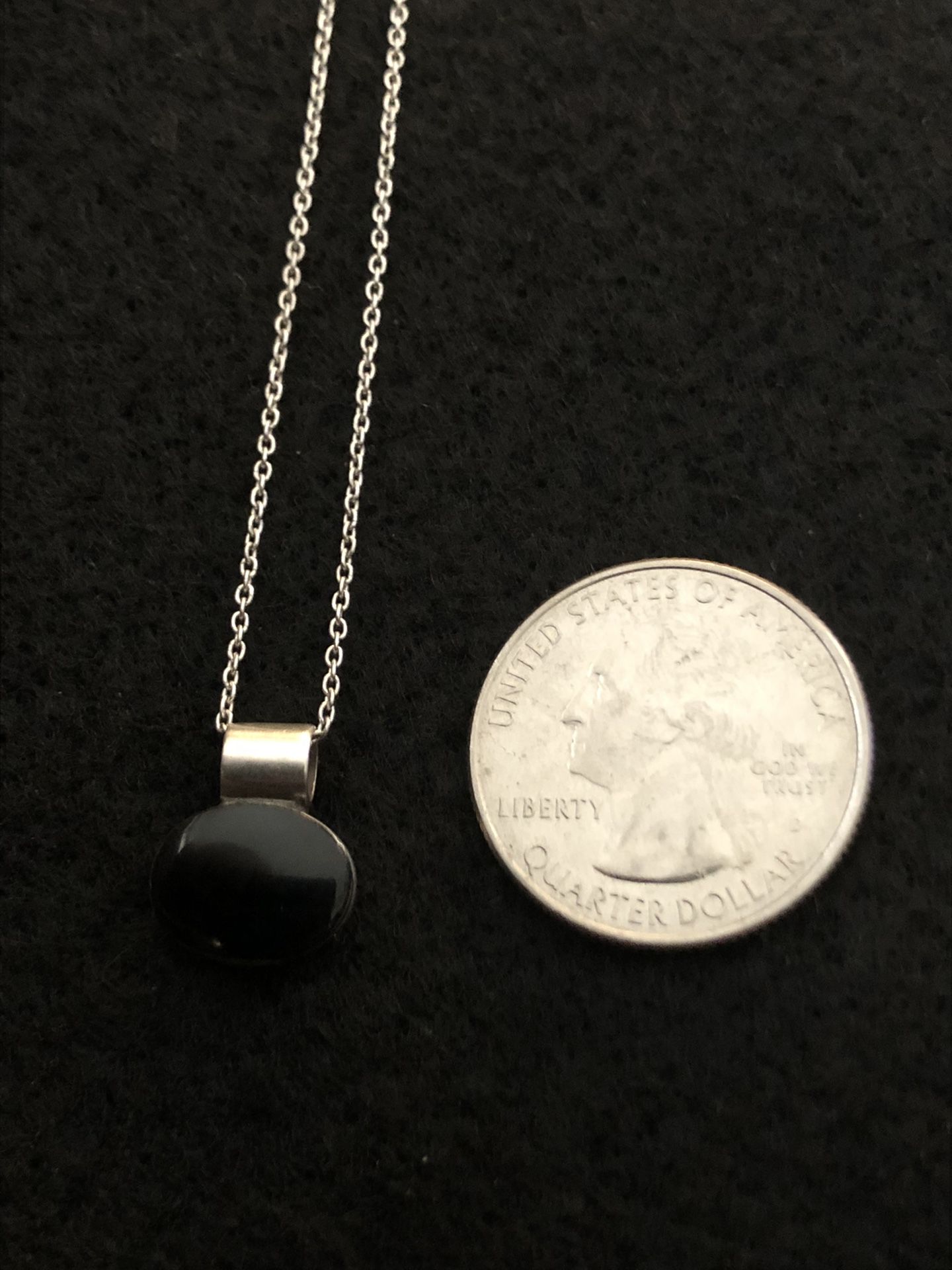 925 Silver Onyx Necklace 