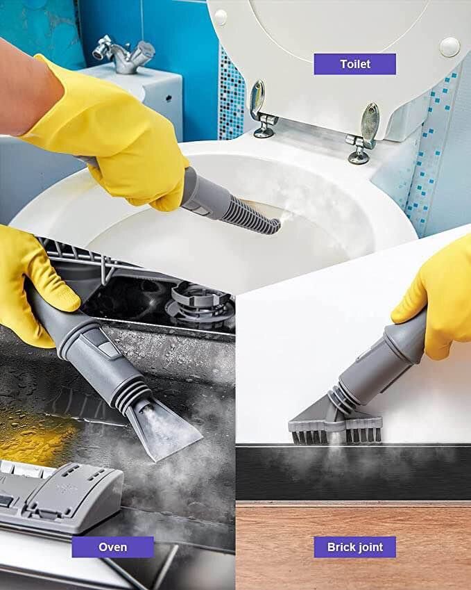LIGHT 'N' EASY Steam Mop Cleaners 9-in-1 with Detachable Handheld Unit, Floor Steamer for Hardwood/Grout/Tile,Multi-Purpose Handheld Steam Cleaner for