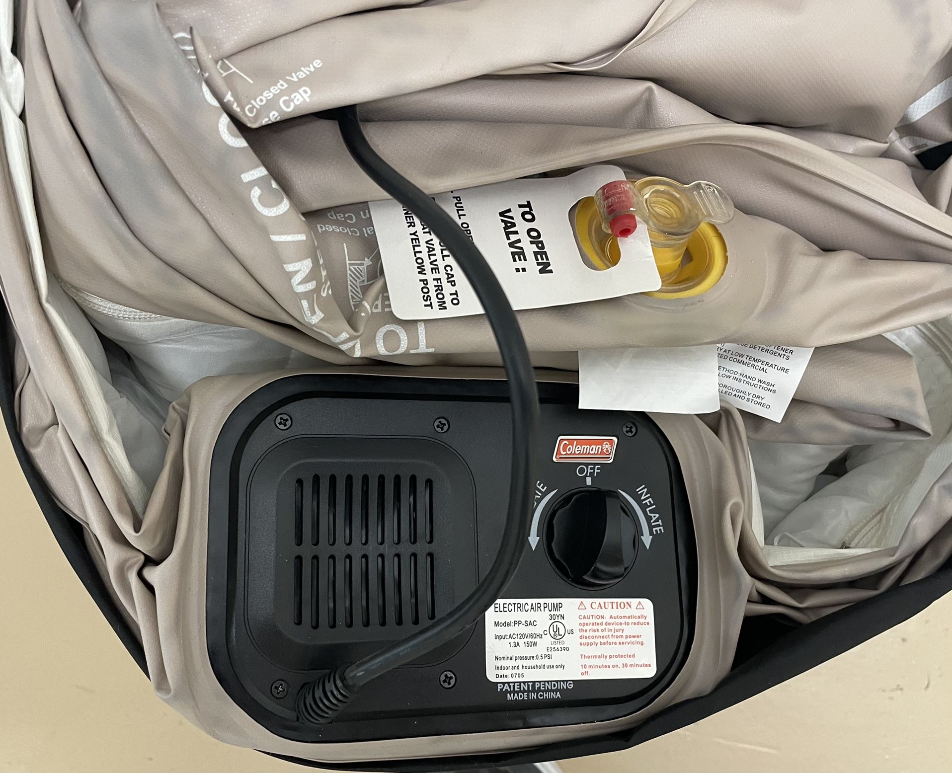 Coleman Air Mattress With Electric Pump