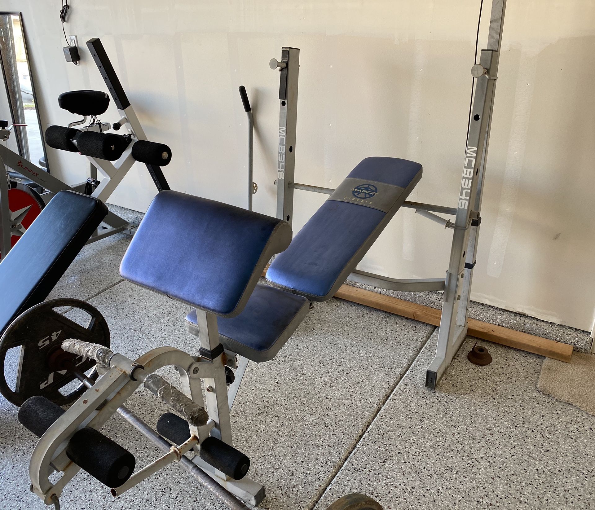 Marcy Adjustable Weight Bench Leg Extension Leg Curl and Lat Pulldown