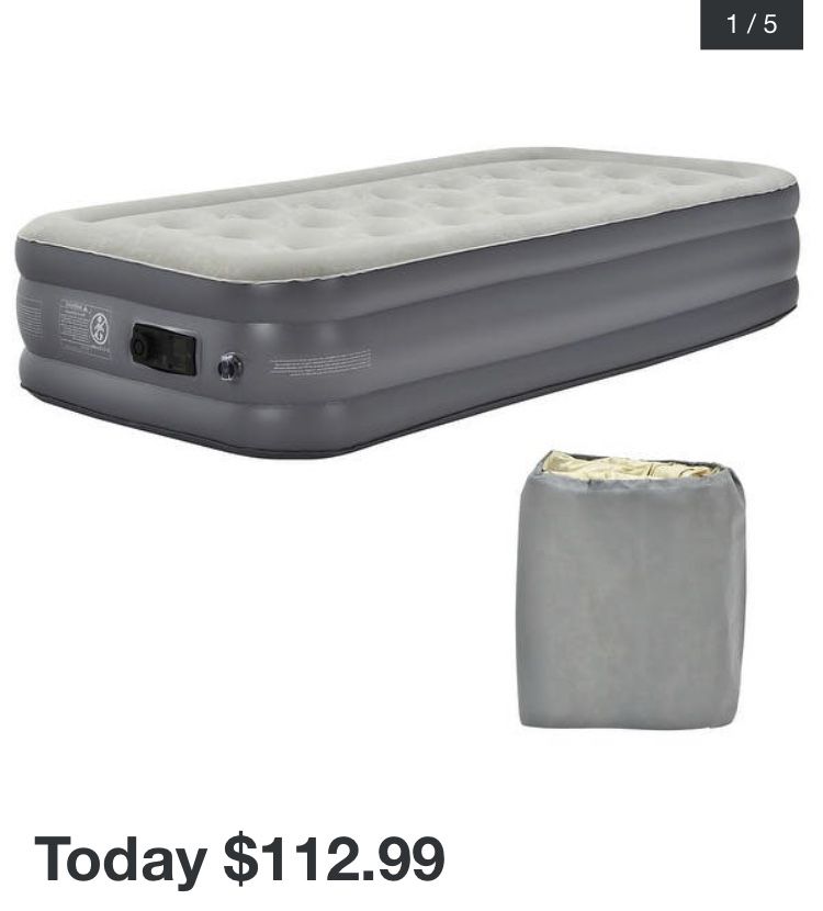 BRAND NEW  Giantex Air Mattress, Air Bed with Built-in Pump, High Elevated Raised - Grey - Twin