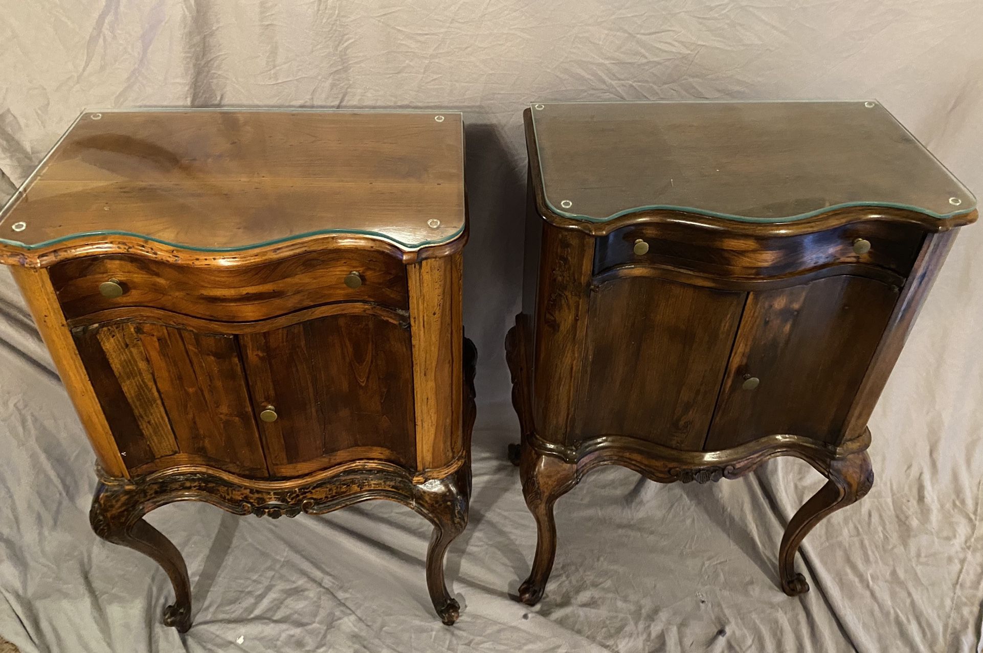 Antique French Country End Tables / Night Stands 