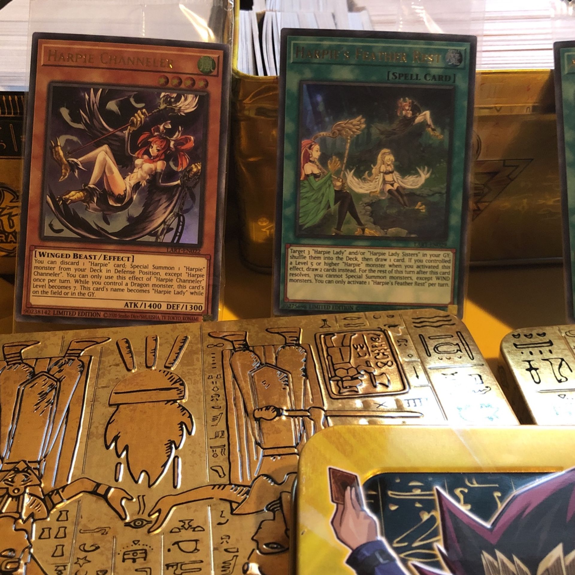 3 Tins Full Of Yugioh Common Cards + 4 Lost Art Cards