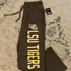 LSU TIGERS Women’s Grey Sweatpants With Pockets Size Medium Brand New With Tags  Thumbnail