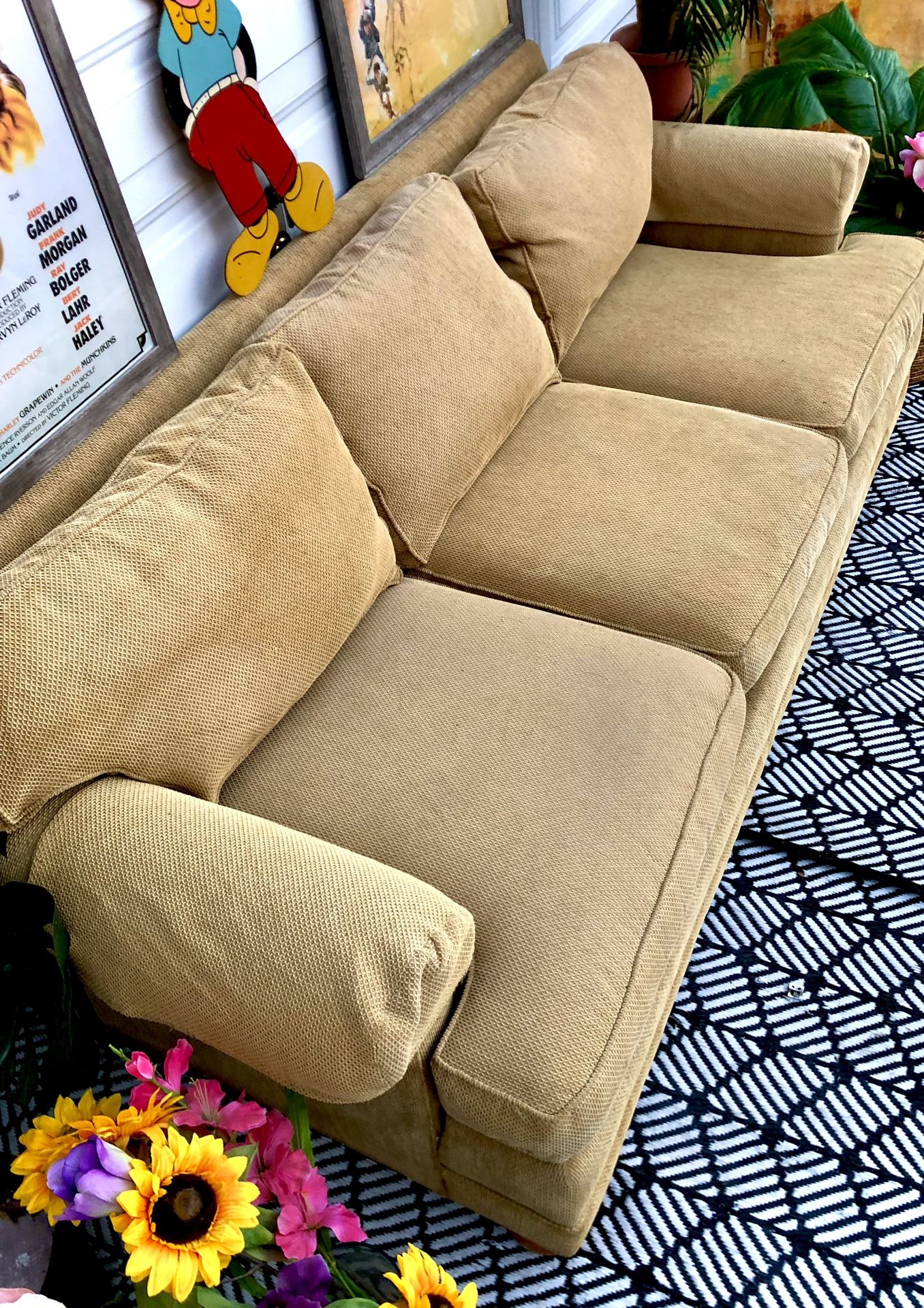 (Free Delivery)Yellow Gold Custom-Made Couch