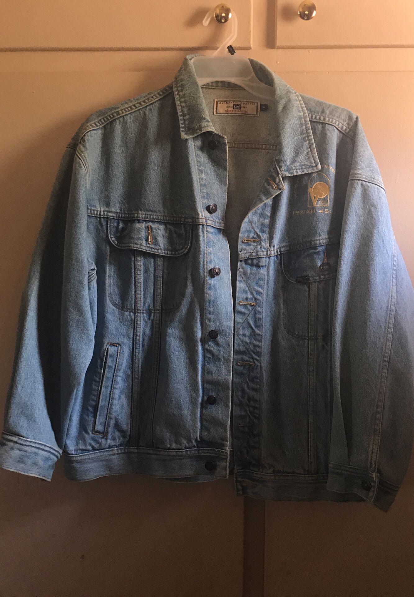 Leather vest, size Xl, USA extreme-biker, in good condition, asking $30, also Exl women’s Levi Victory outreach jacket asking $20 and and an 70’s bla