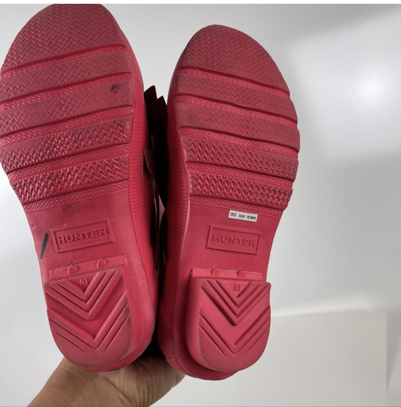 Girls Hunter Tex Fringe Tall Rain Boots Coral Pink Sz 4 Youth