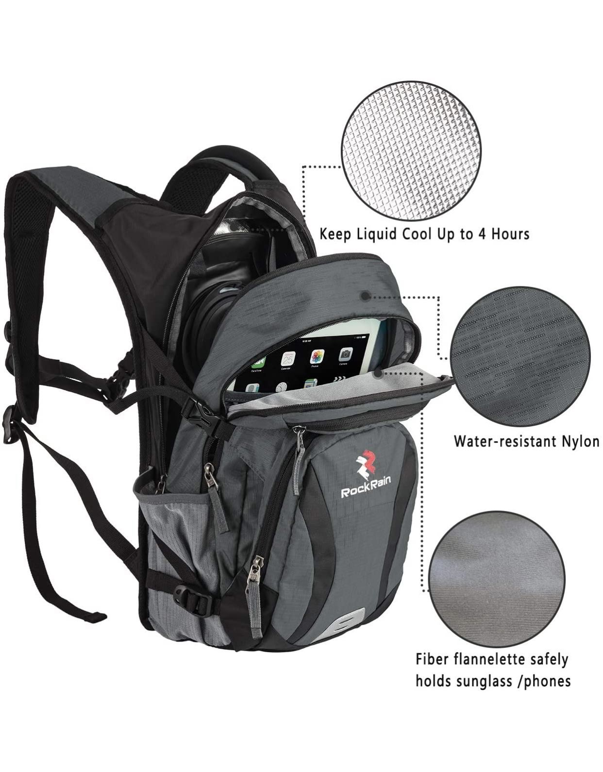 New Rockrain Hydration Backpack for Hiking, Cycling, Walking