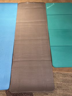 THREE (3) LARGE, THICK EXERCISE / WORKOUT / YOGA MATS - price for ALL THREE (3) TOGETHER is firm Thumbnail