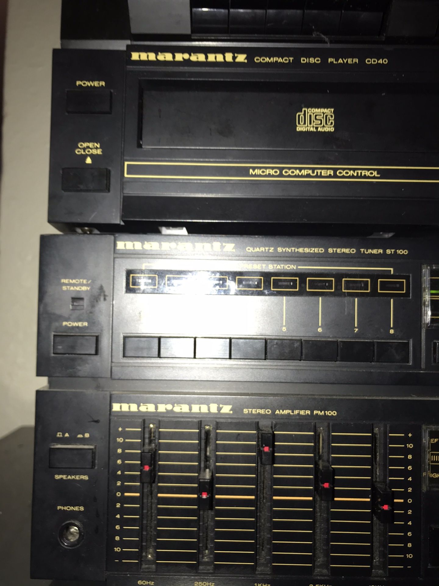 Marantz Stereo,cassette,cd Player An Speakers
