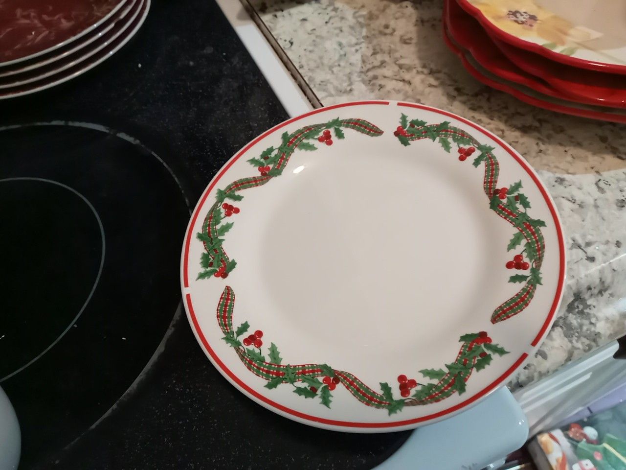 Christmas wreath dish set