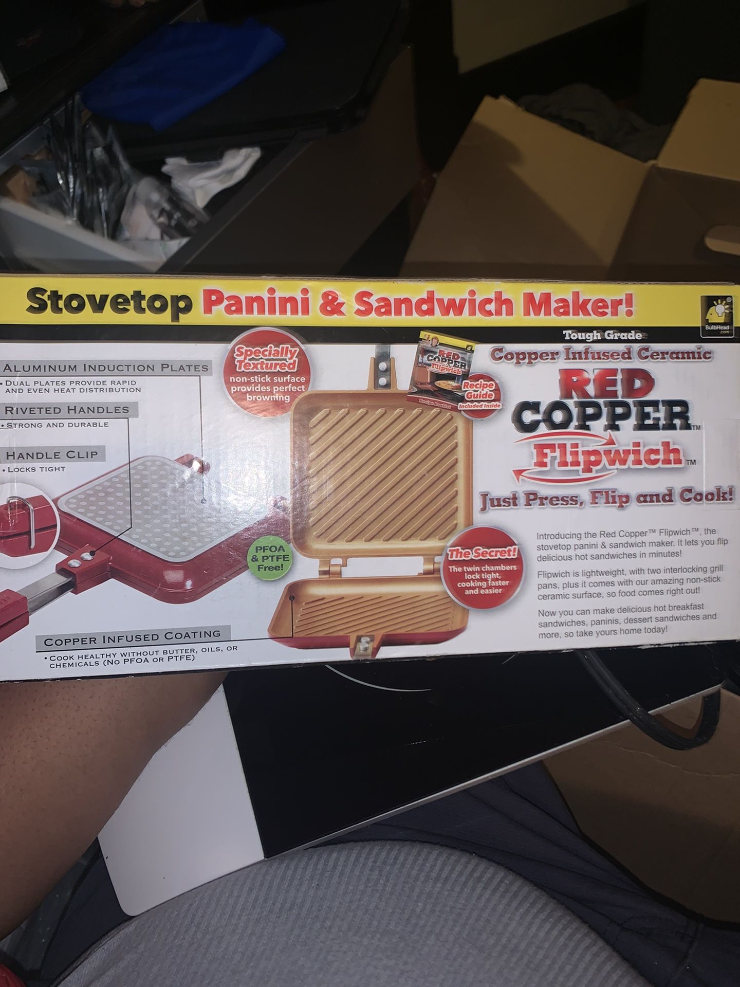 Counter Top Burner Plus Sandwich Pan And Frying Pan