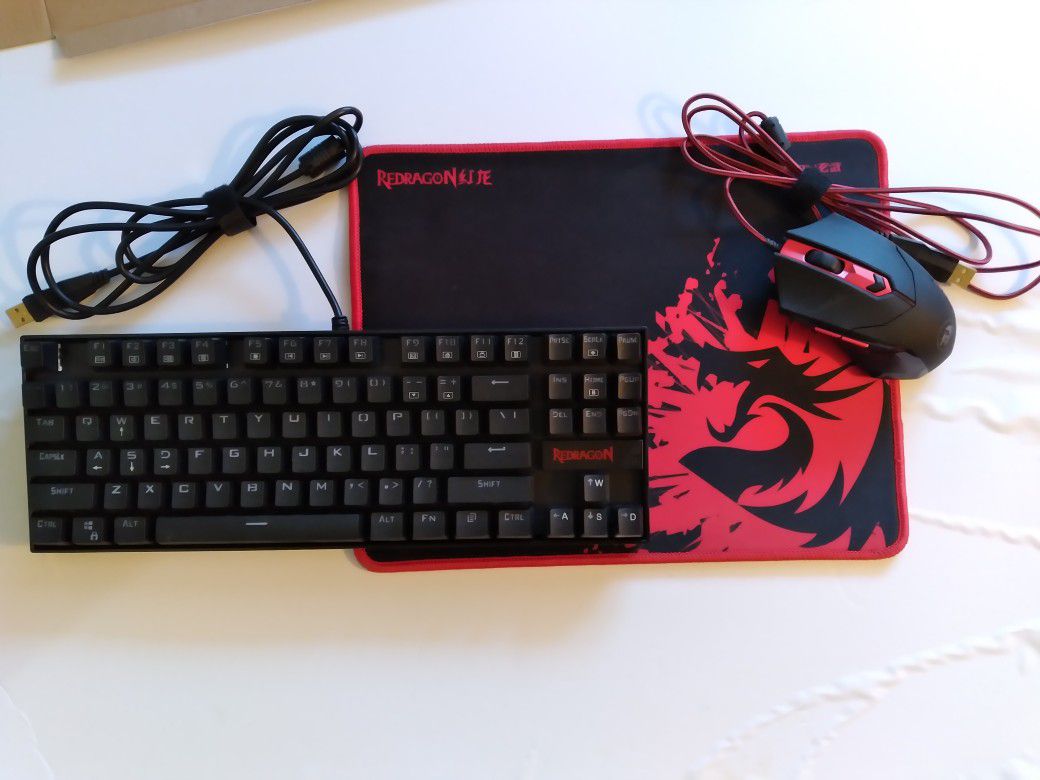 Redragon  Computer Keyboad, Mouse Pad And Mouse