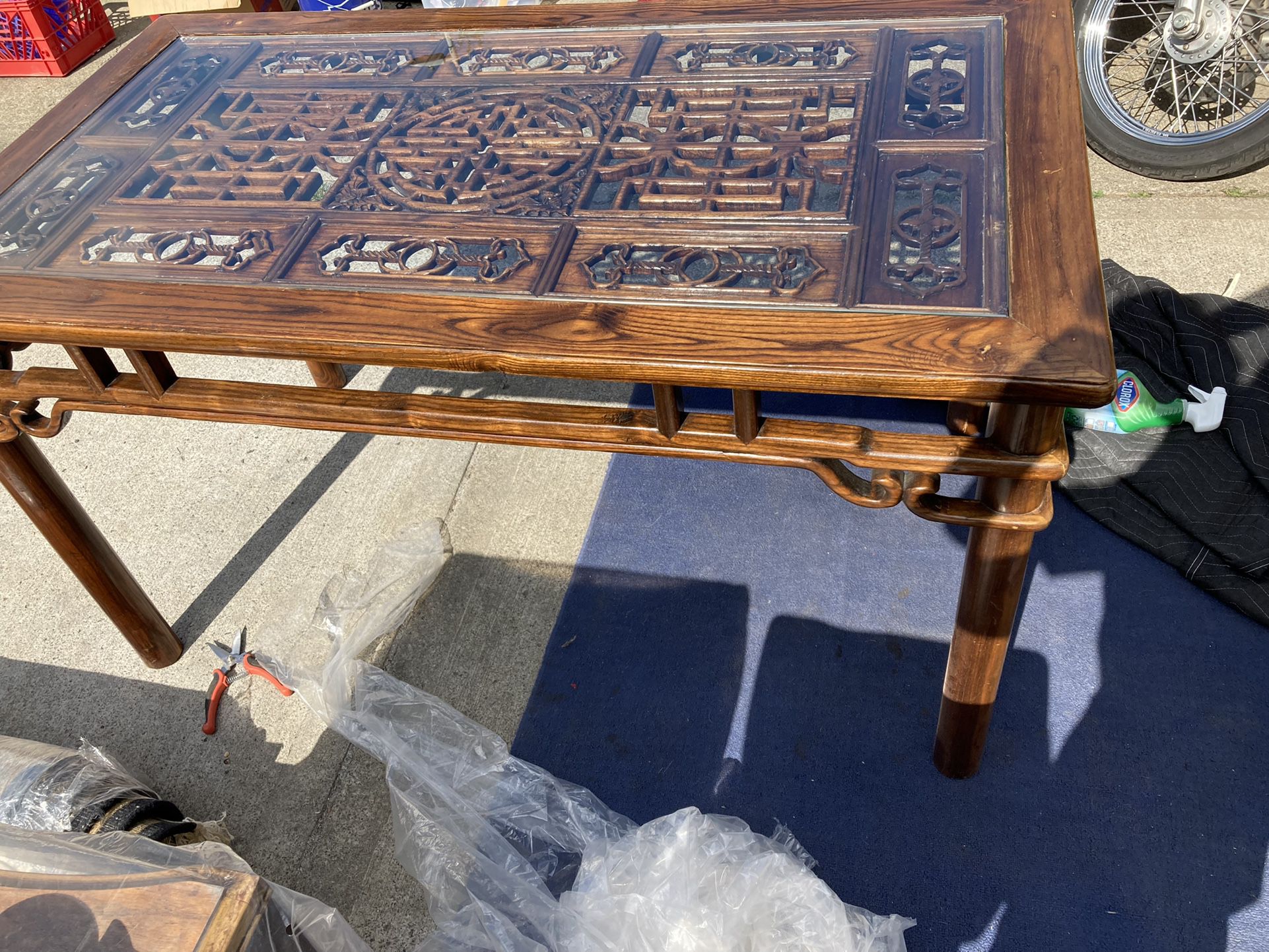 Oriental Hand Carved Table Ming Dynasty Era