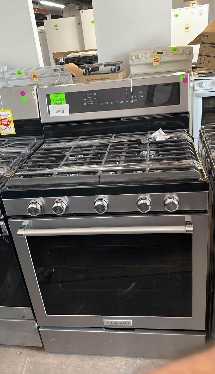 KITCHENAID KFGG504KPS 30in 5 Burners 5.8cu ft Selfcleaning