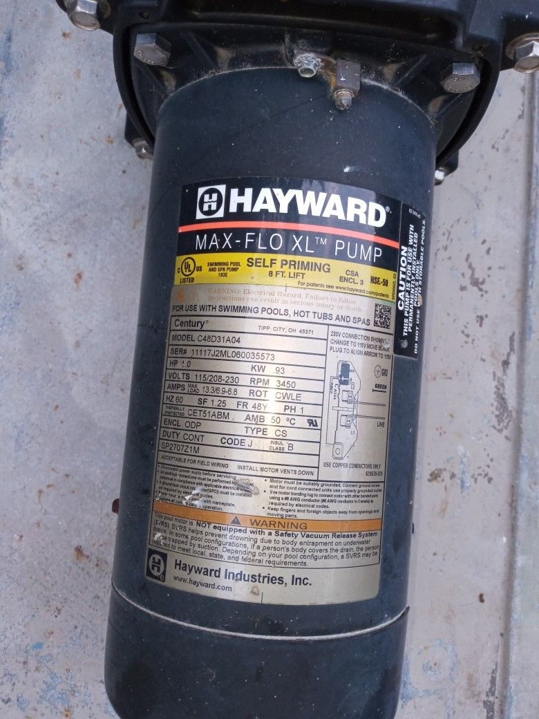 Hayward XL Max Flo Pool Pump