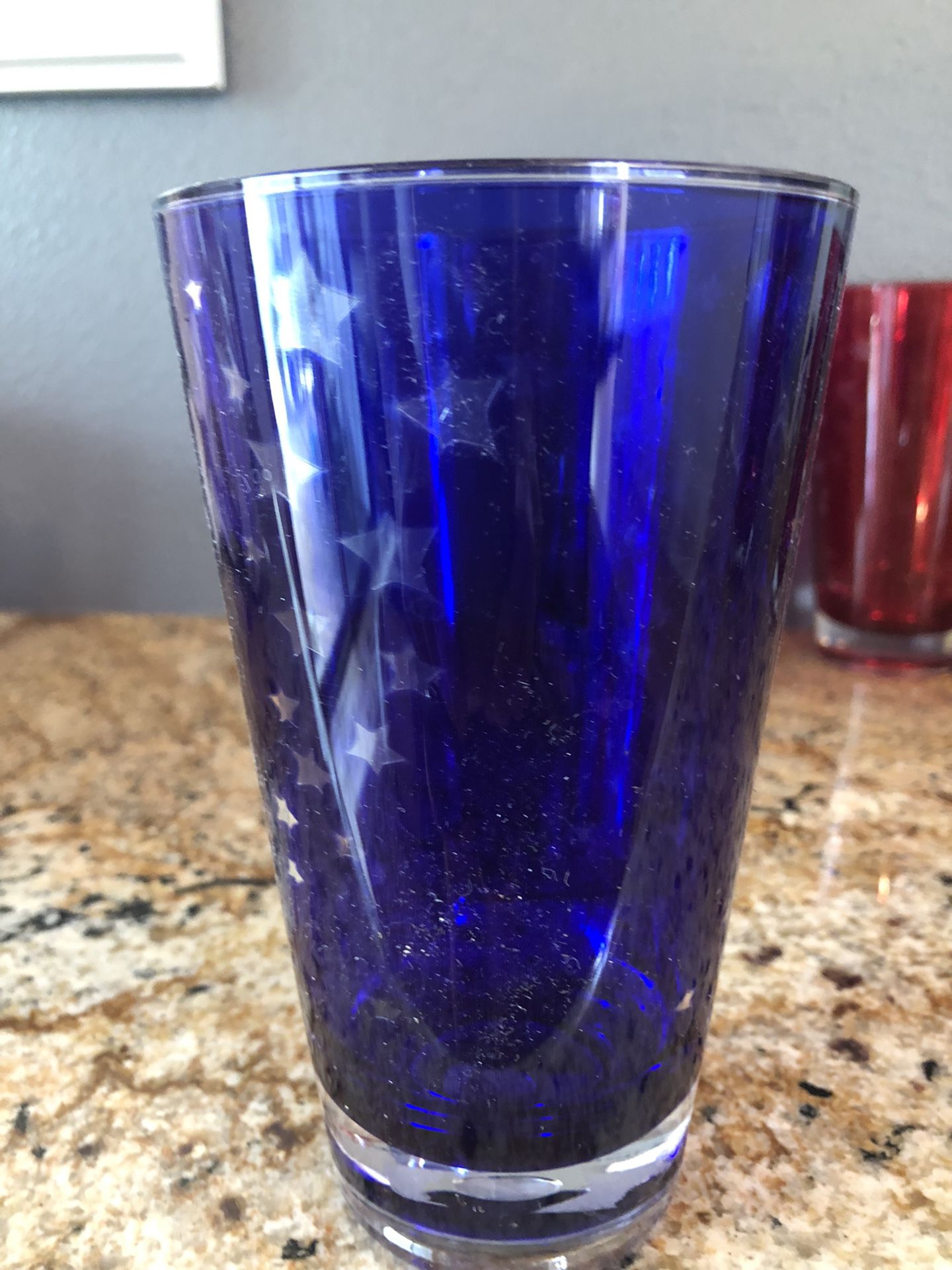 Fourth of July Double Wall Insulated Glassware With Stars 