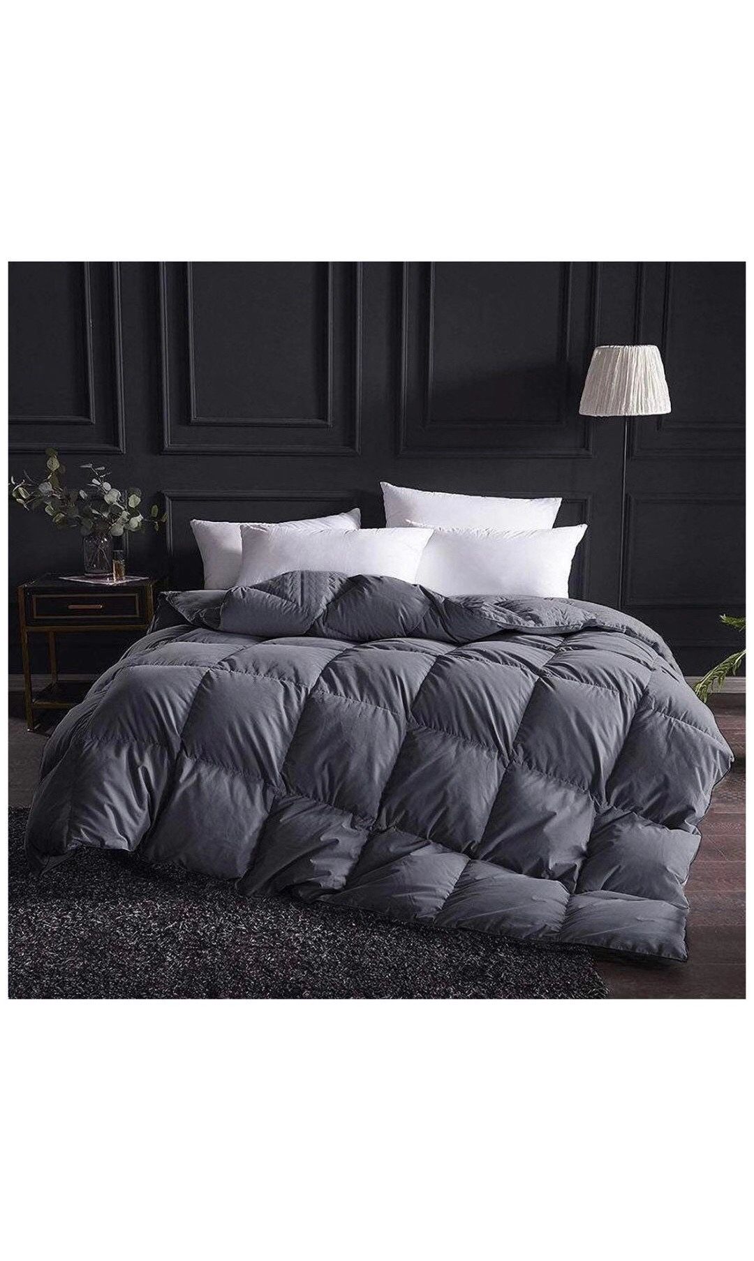 Goose Down Comforter . All Seasons Goose Down Comforter,100% Egyptian Cotton 1200 Thread Count 750+Fill Power. King size