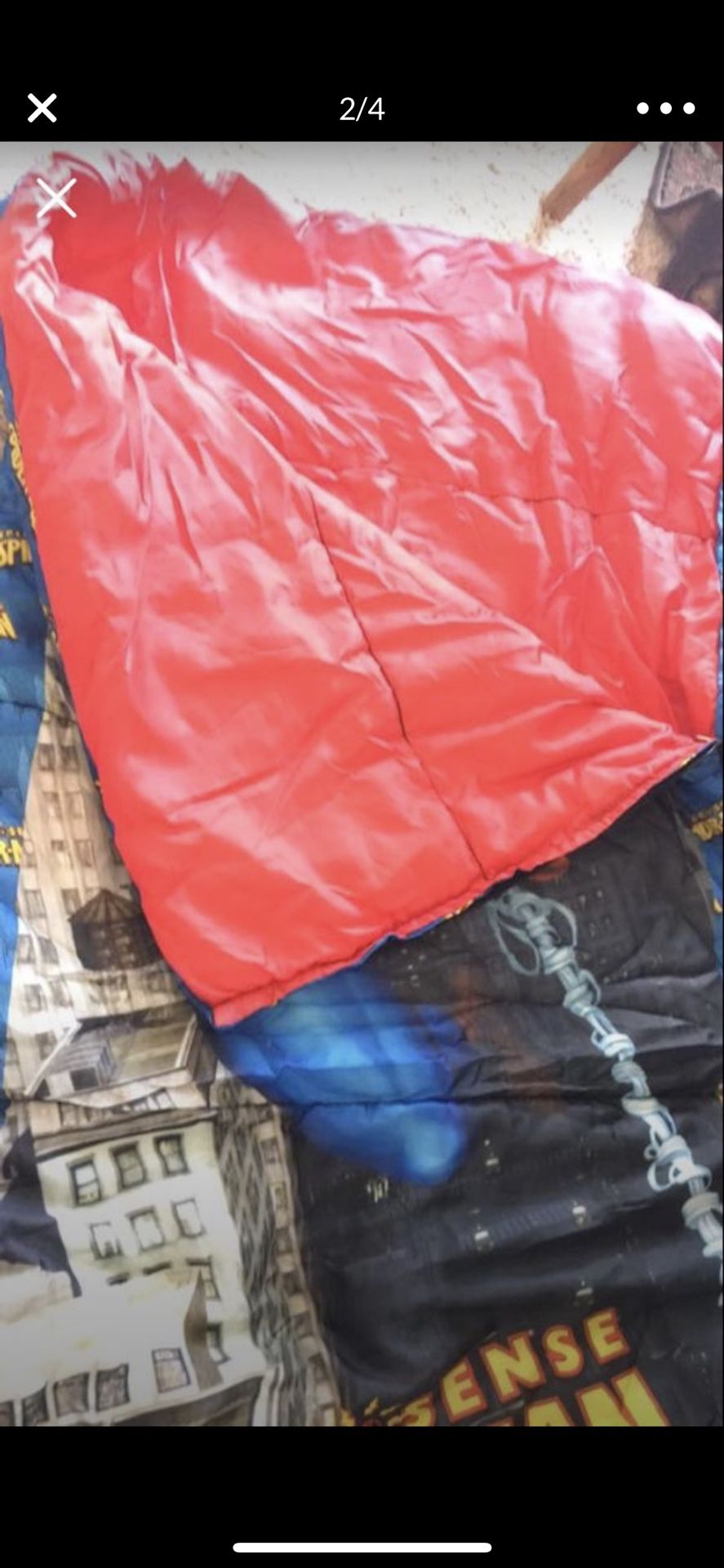 Spider man sleeping bag