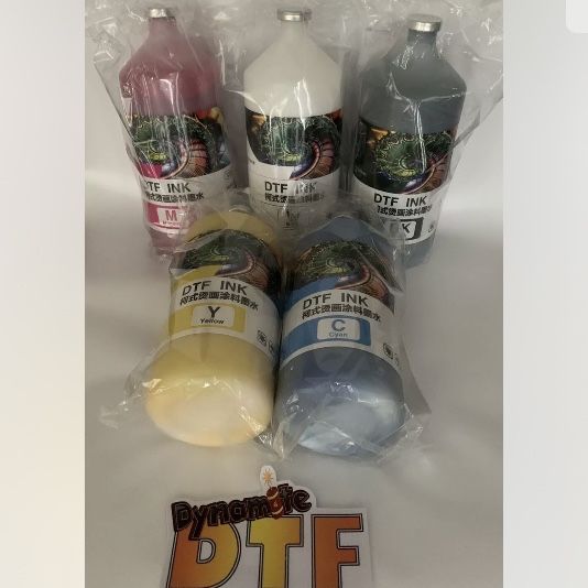DTF Ink - CMYK + W DTF Ink - 5000ml