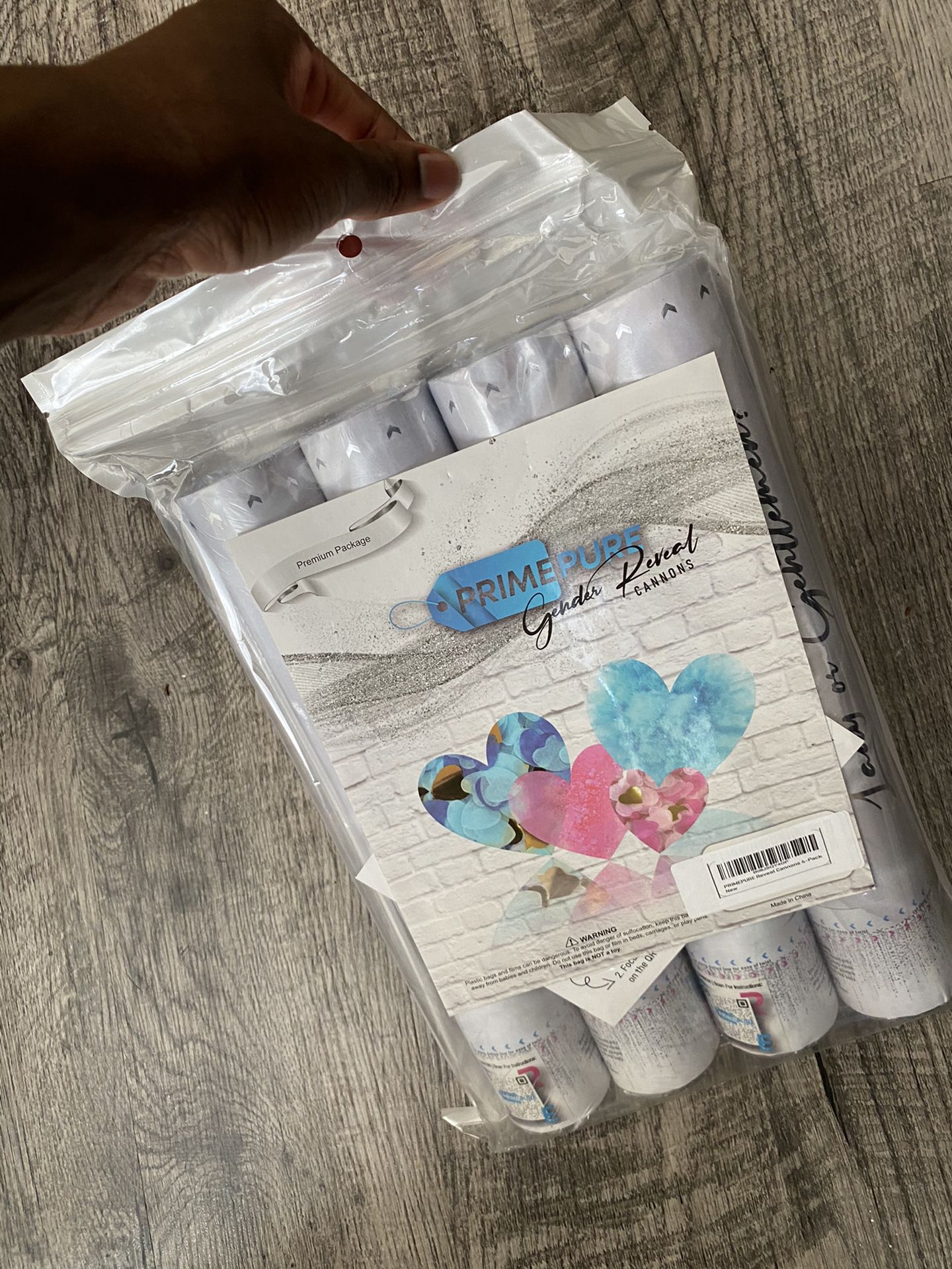 4 Gender Reveal Confetti Cannon’s - Baby Blue