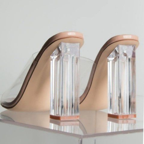 Just Clear Chunky Heels LAST PAIRS

