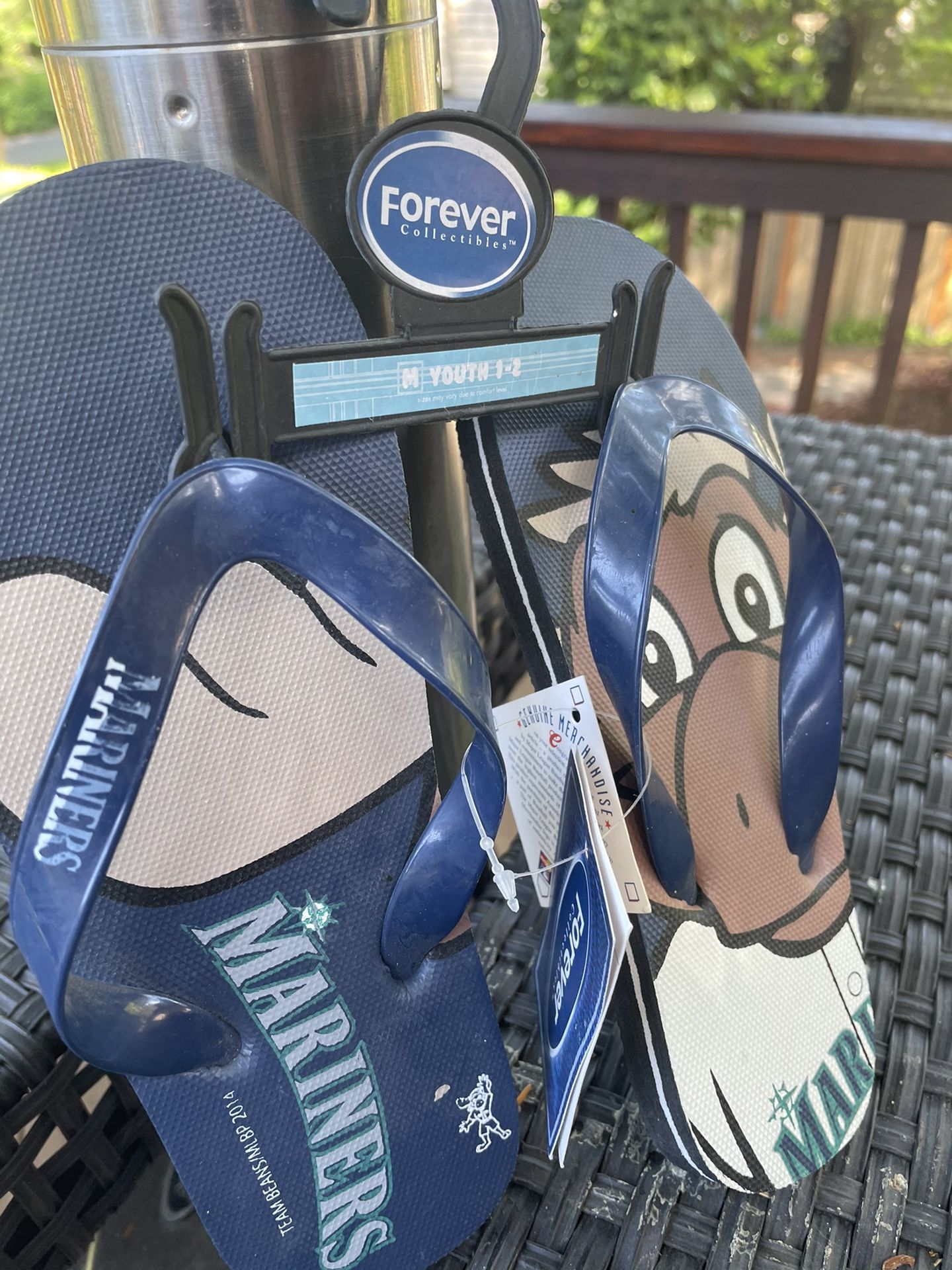 Seattle Mariner Moose Flip Flops