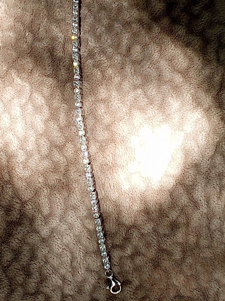 Silver & Diamond Tennis Bracel