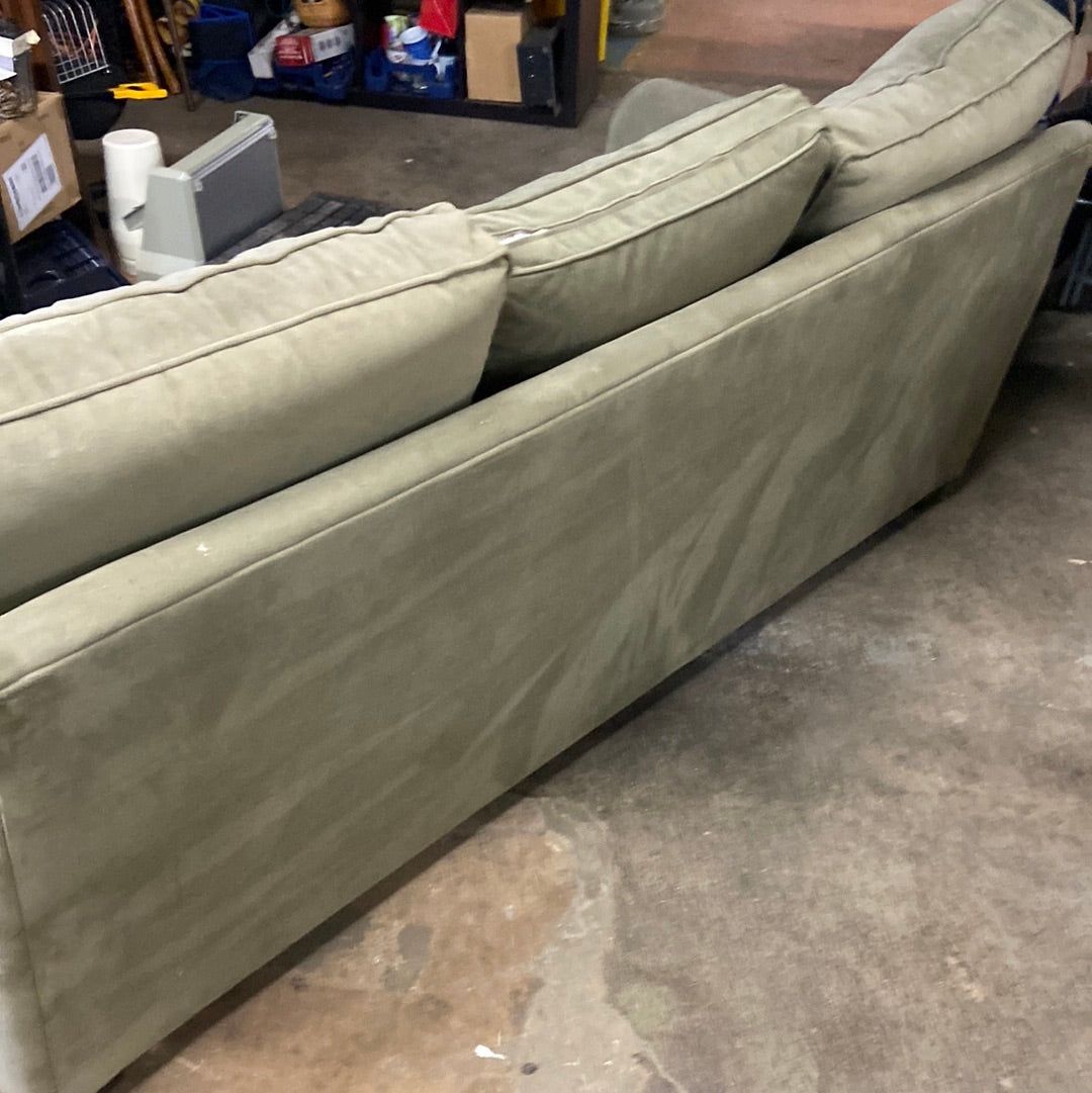 Style Line Avocado Green Couch and Cushions