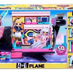 New Little Girl Lol L.O.L surprise Omg Remix 4 In 1 Exclusive Plane Playset Airplane Toy Jugete De Nina Nuevo Thumbnail
