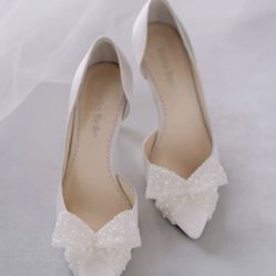 Bella Belle Wedding Bow Pump Shoes Thumbnail