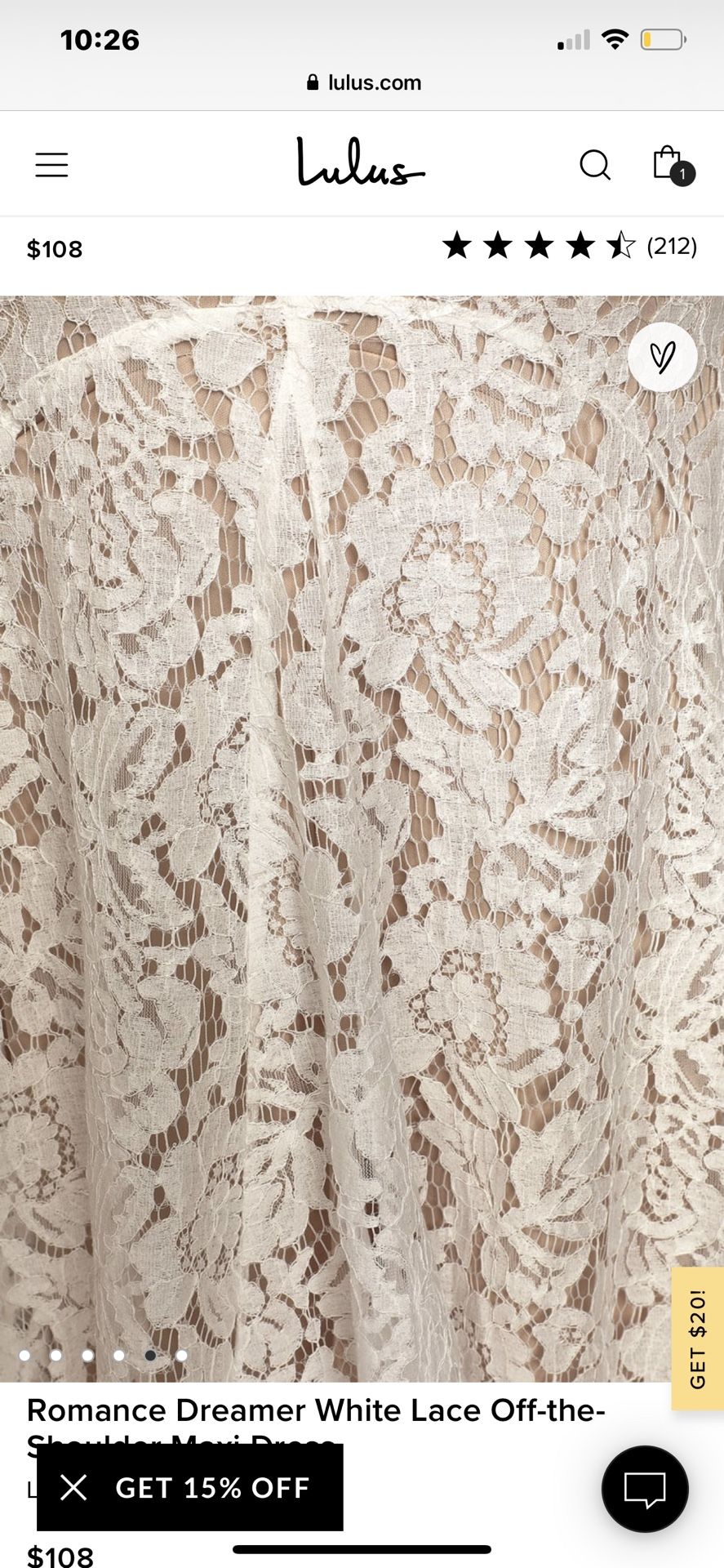 LULUS BOHO WEDDING DRESS